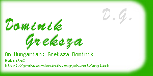 dominik greksza business card